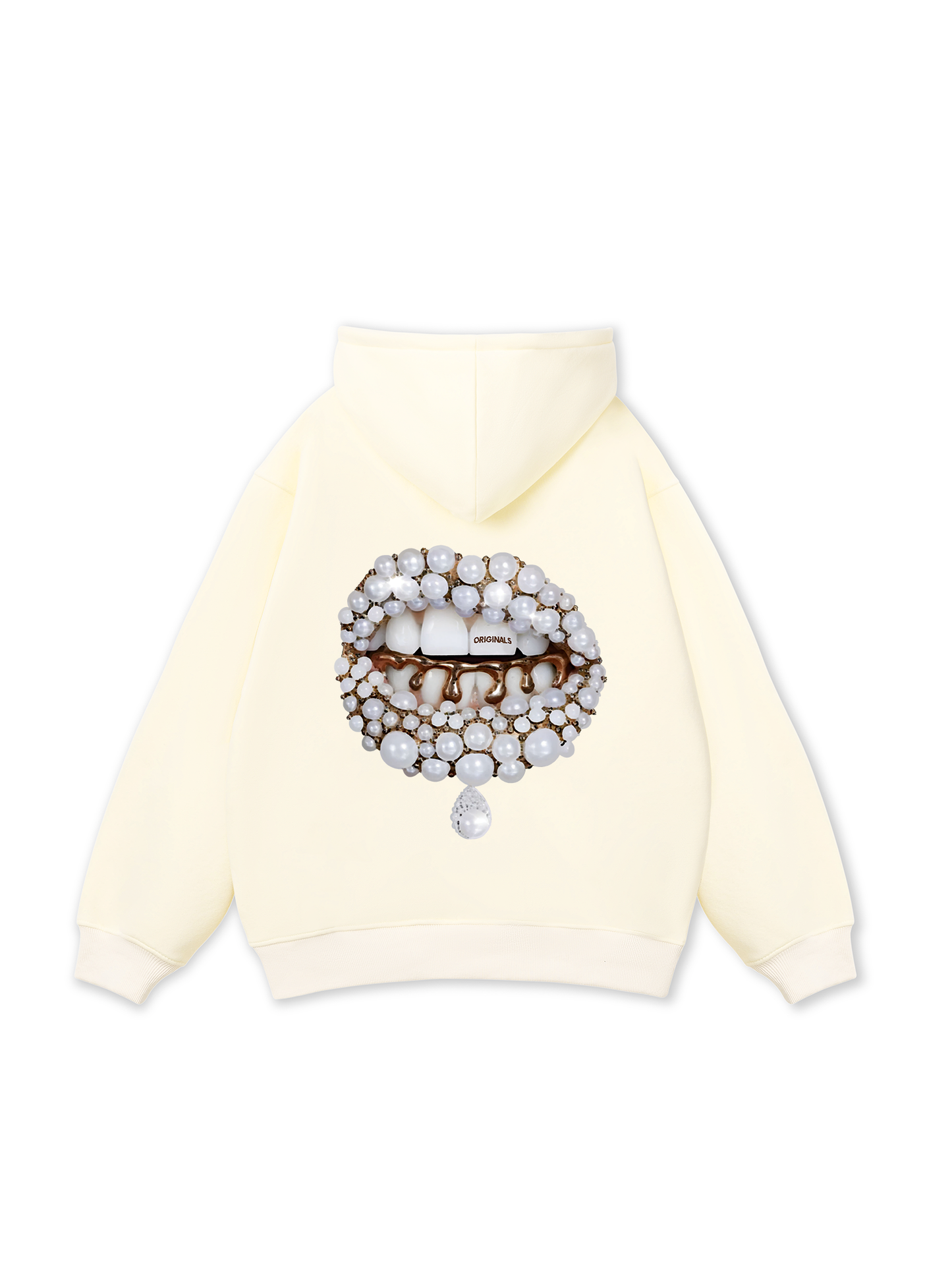 Art Pearl Lip Black Hoodie