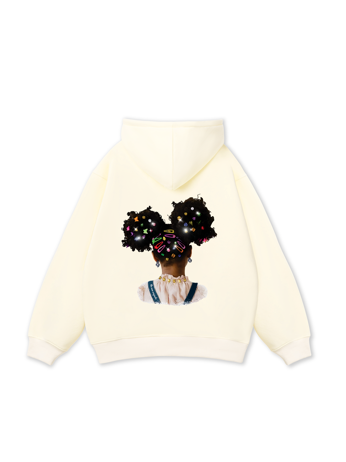 Colorful Diamond Hairpin Afro Girl Hoodie