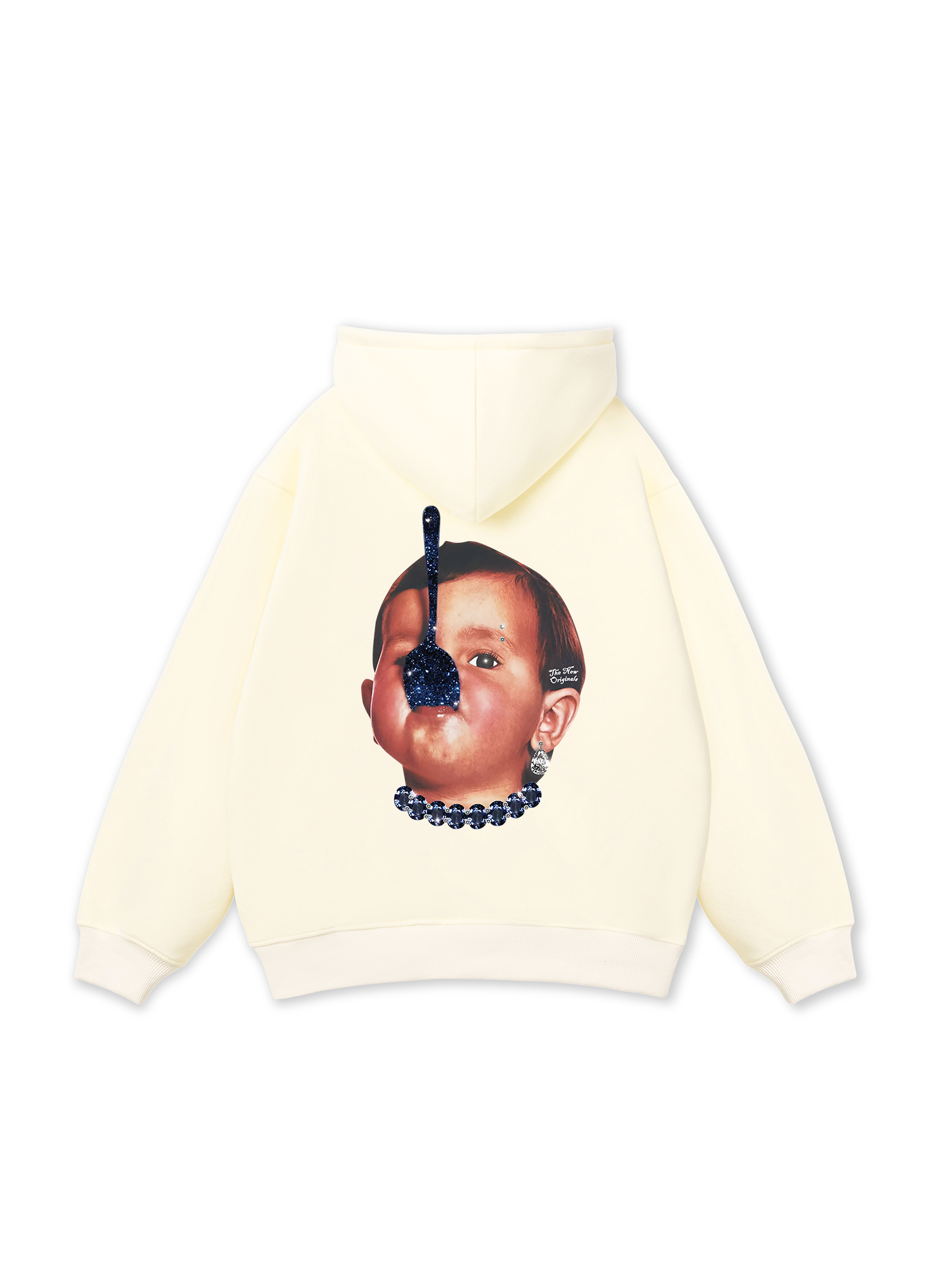 Funny spoon-covered face boy Hoodie