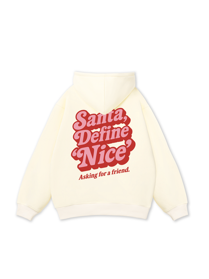 Santa Define Nice Hoodie