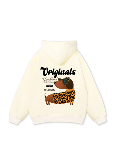 Áo Hoodie Nỉ Bông Leopard Dachshund