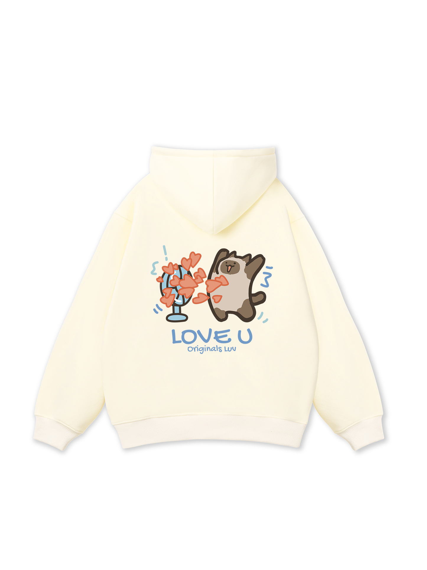 Áo Hoodie Nỉ Bông Love You Cat Couple