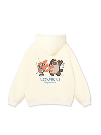 Áo Hoodie Nỉ Bông Love You Cat Couple