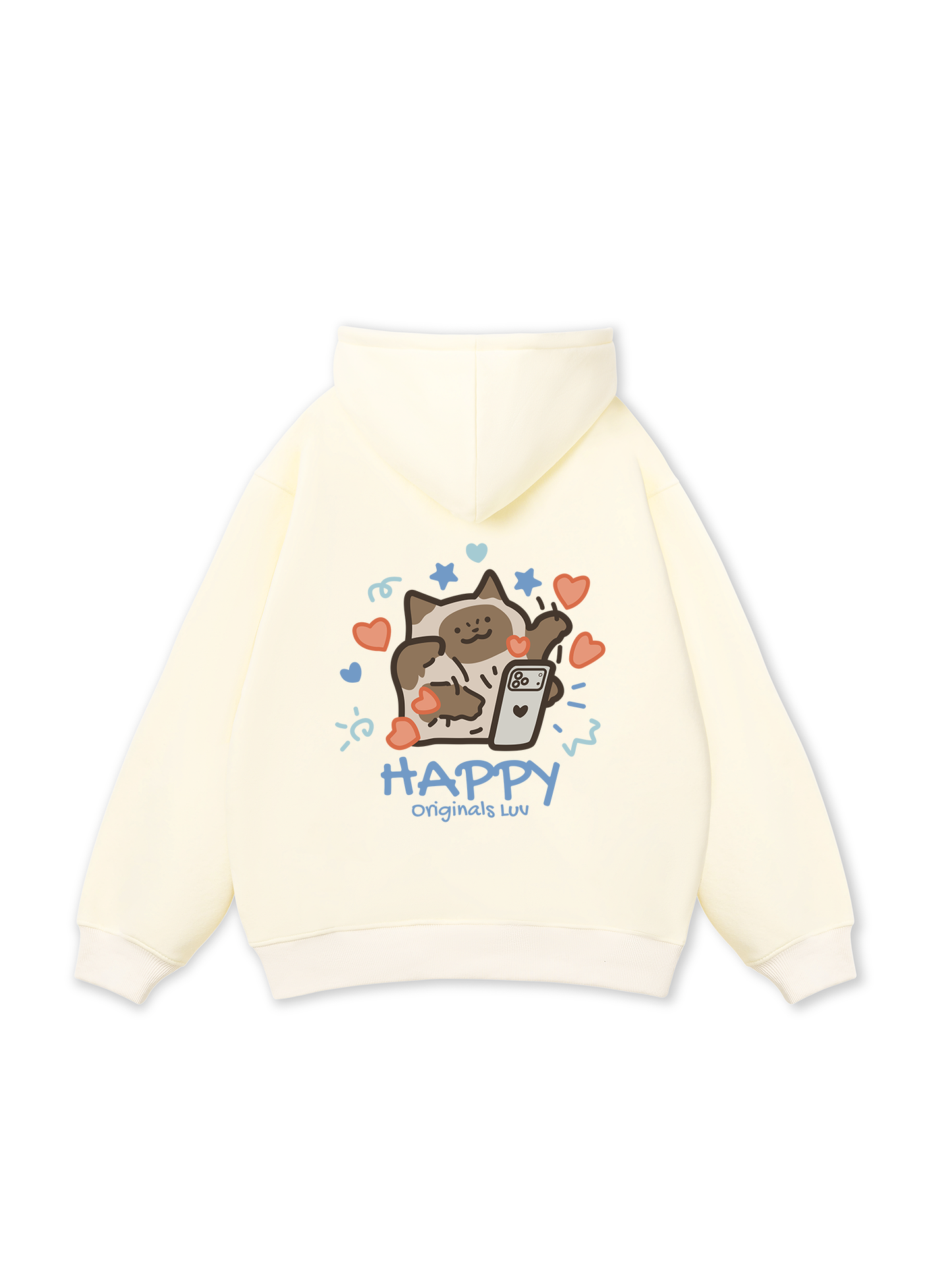 Áo Hoodie Nỉ Bông Happy Luv Cat Couple