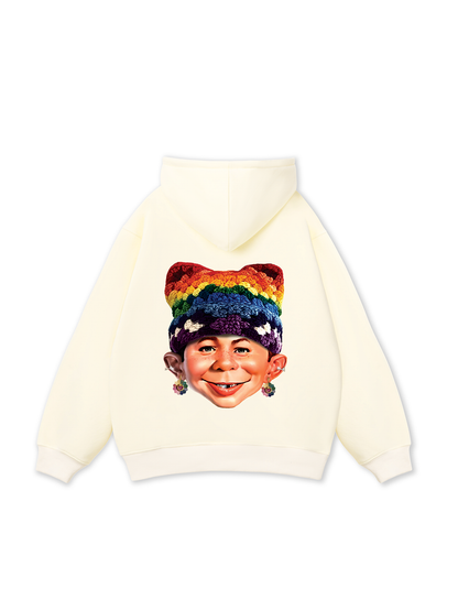 Bad Boy & Rainbow Crochet Hat Hoodie