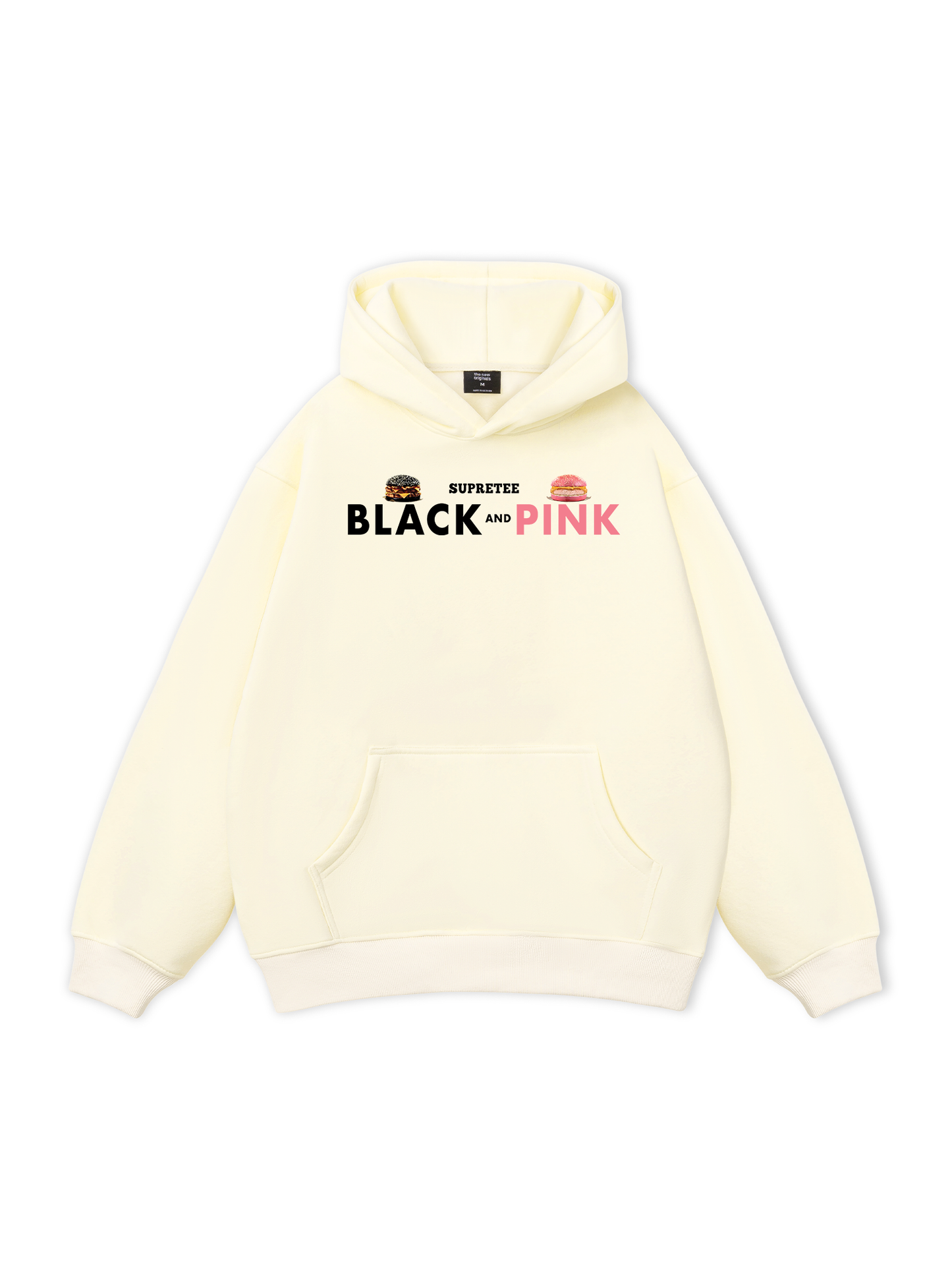 Áo Hoodie Nỉ Bông Sweet Pastry Black Pink Meow Meow Strawberry