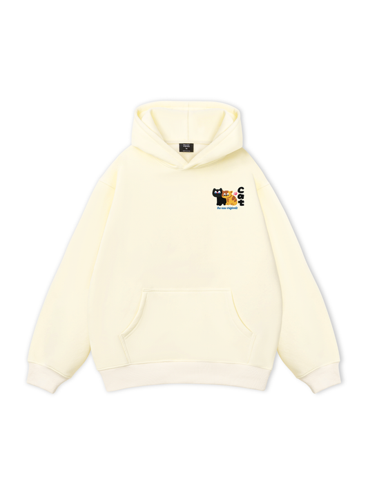 Áo Hoodie Nỉ Bông Side by Meow