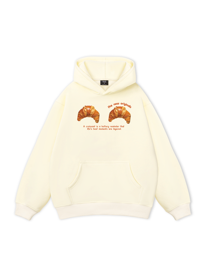 Áo Hoodie Nỉ Bông Croissant Quote