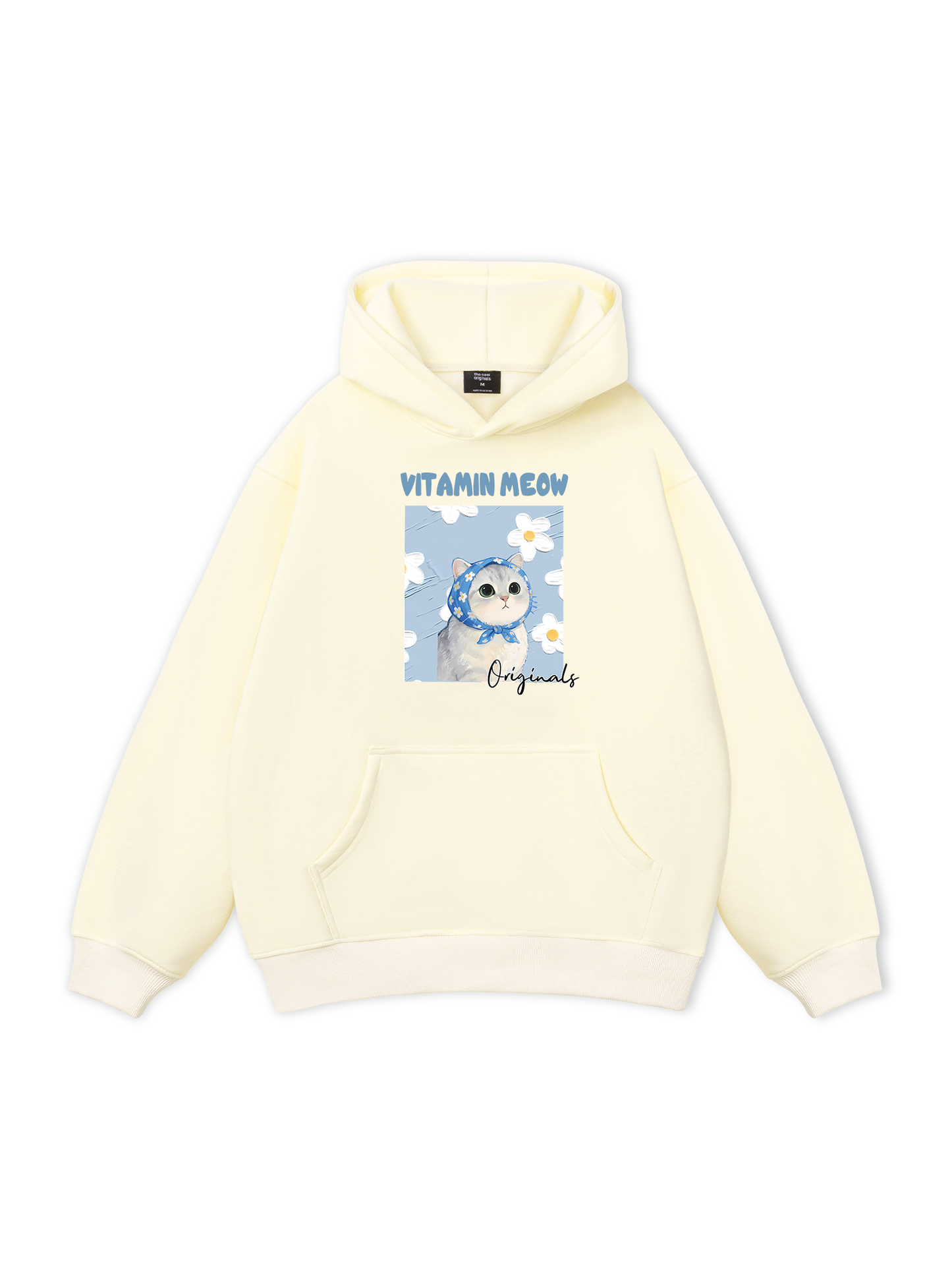 Áo Hoodie Nỉ Bông Flower With Meow