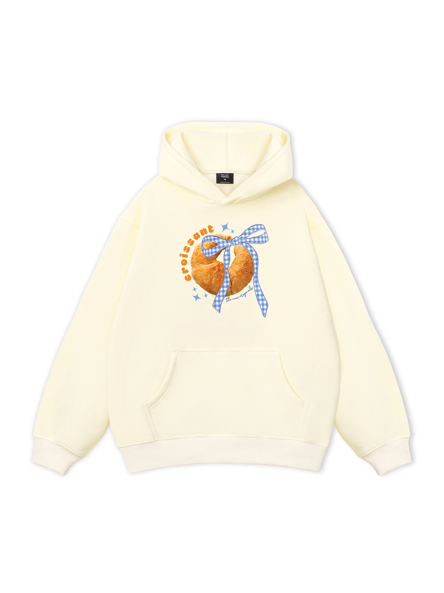 Áo Hoodie Nỉ Bông Sweet Pastry BLue Plaid Bow