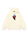 Handheld colorful rhinestone art heart Hoodie