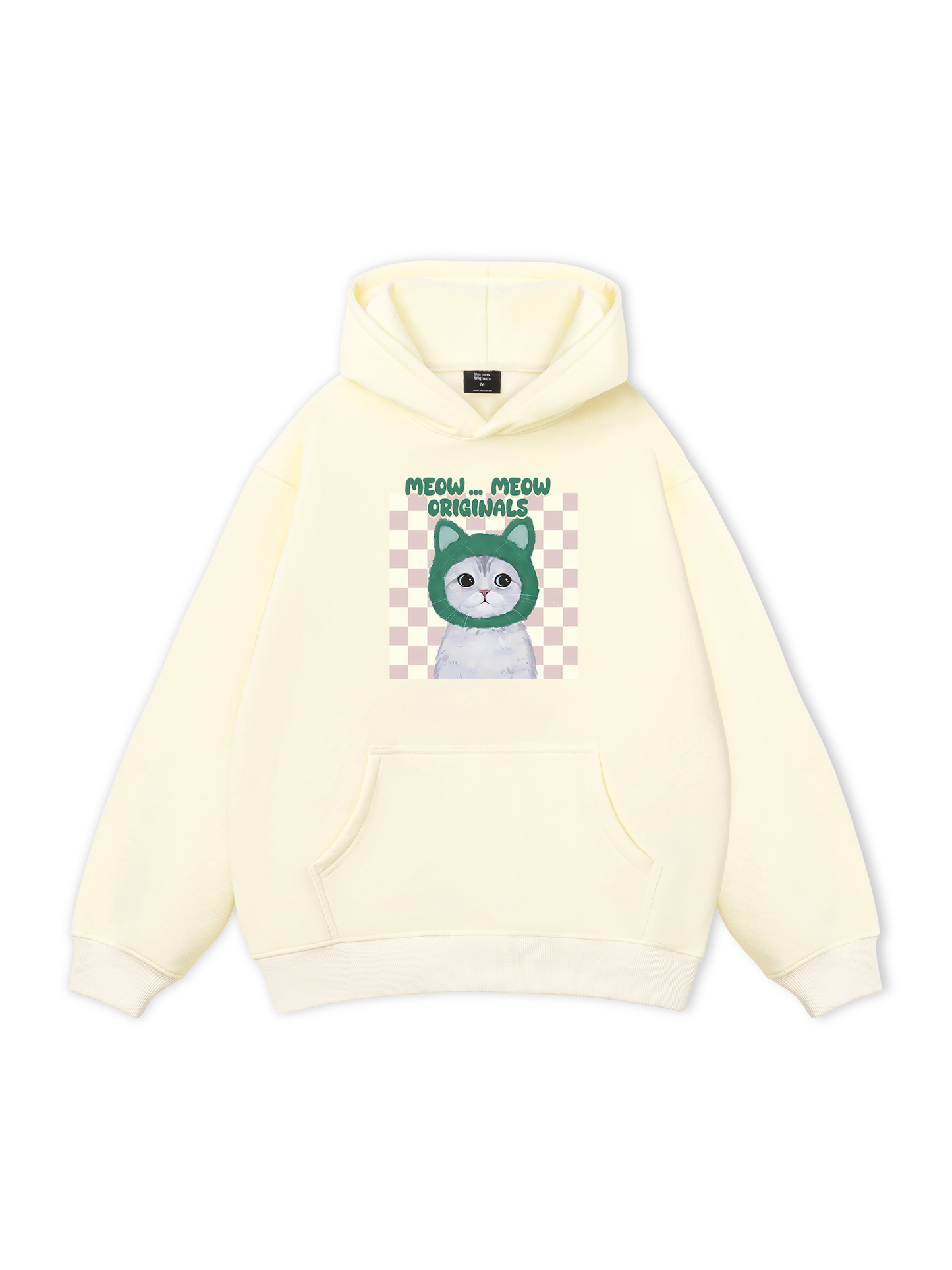 Animal Mood Meow Green Pink Hoodie