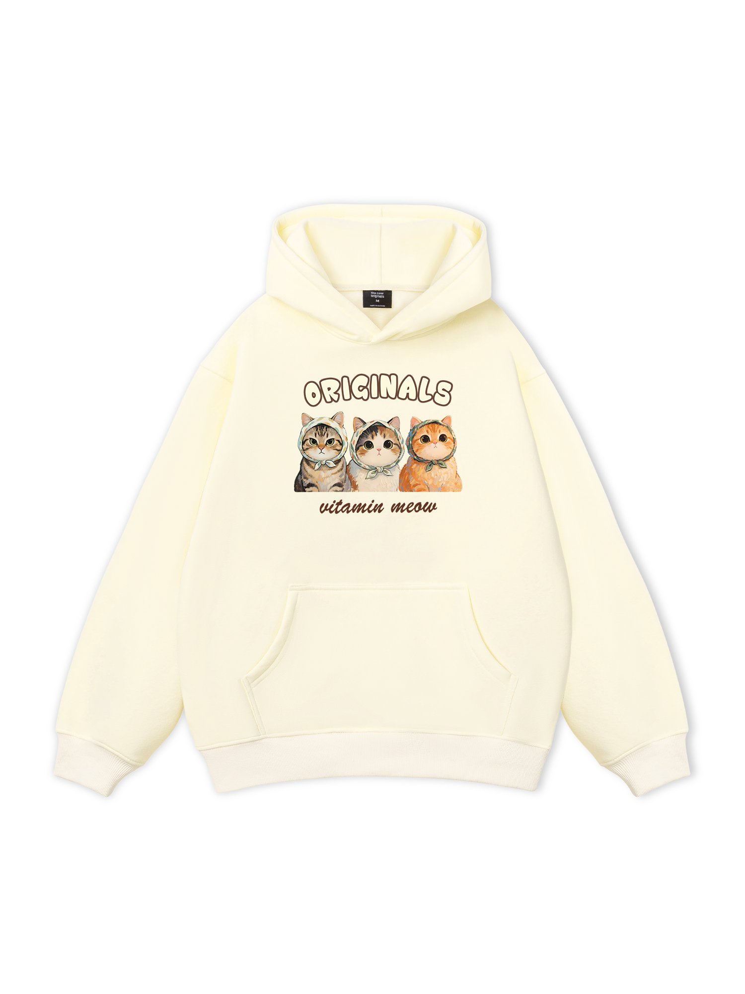 Áo Hoodie Nỉ Bông Cute Three Cat Vitamin Meow