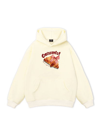 Áo Hoodie Nỉ Bông Sweet Pastry Red Bơ Croissant