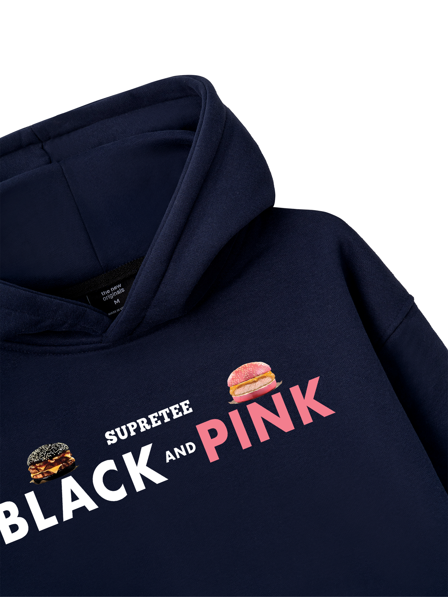 Áo Hoodie Nỉ Bông Sweet Pastry Black Pink Meow Meow Strawberry