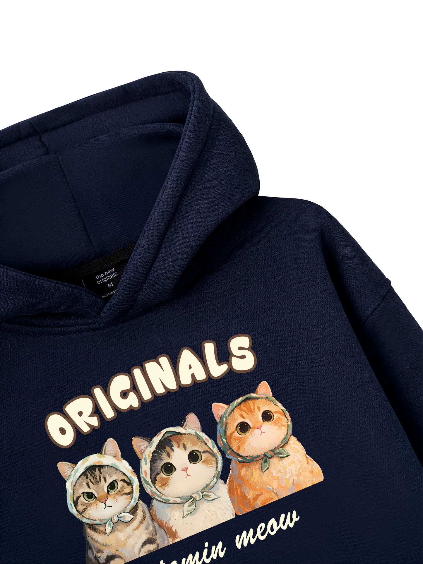 Áo Hoodie Nỉ Bông Cute Three Cat Vitamin Meow