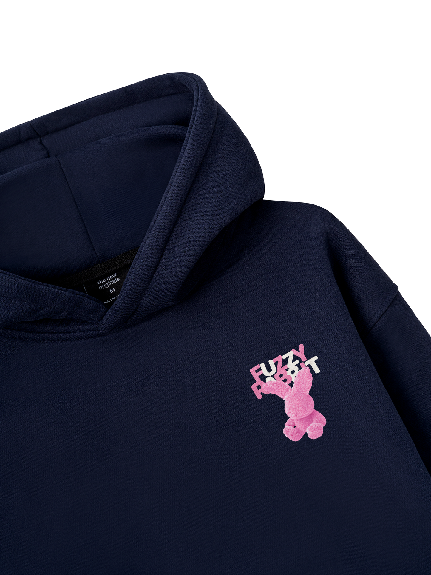 Áo Hoodie Nỉ Bông Pink Fuzzy Font Rabbit