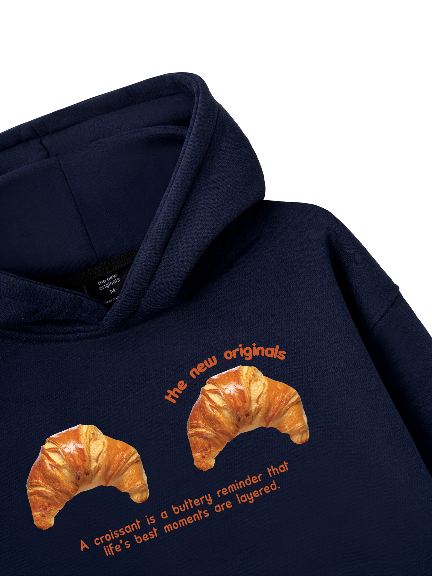 Áo Hoodie Nỉ Bông Croissant Quote