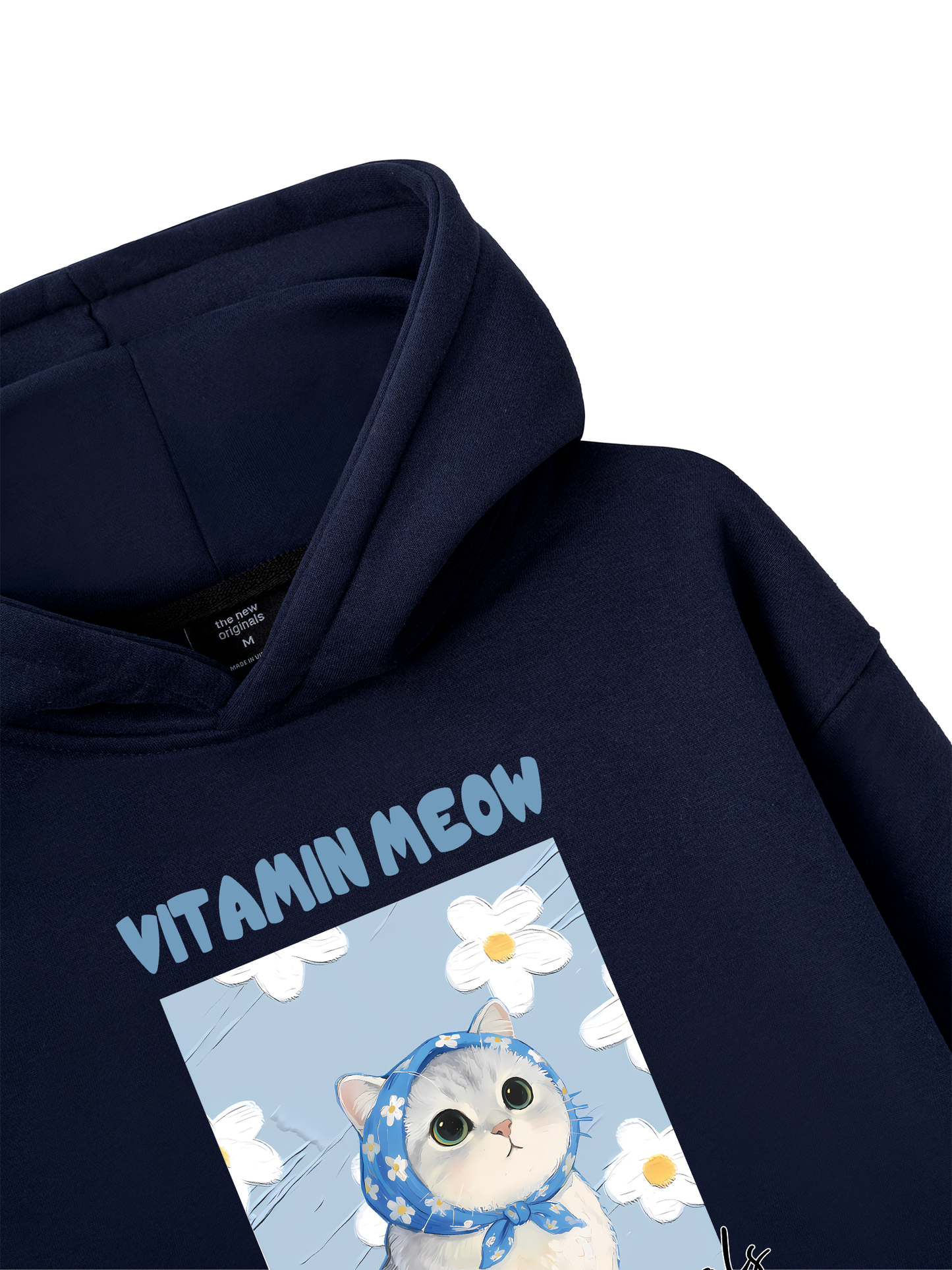 Áo Hoodie Nỉ Bông Flower With Meow