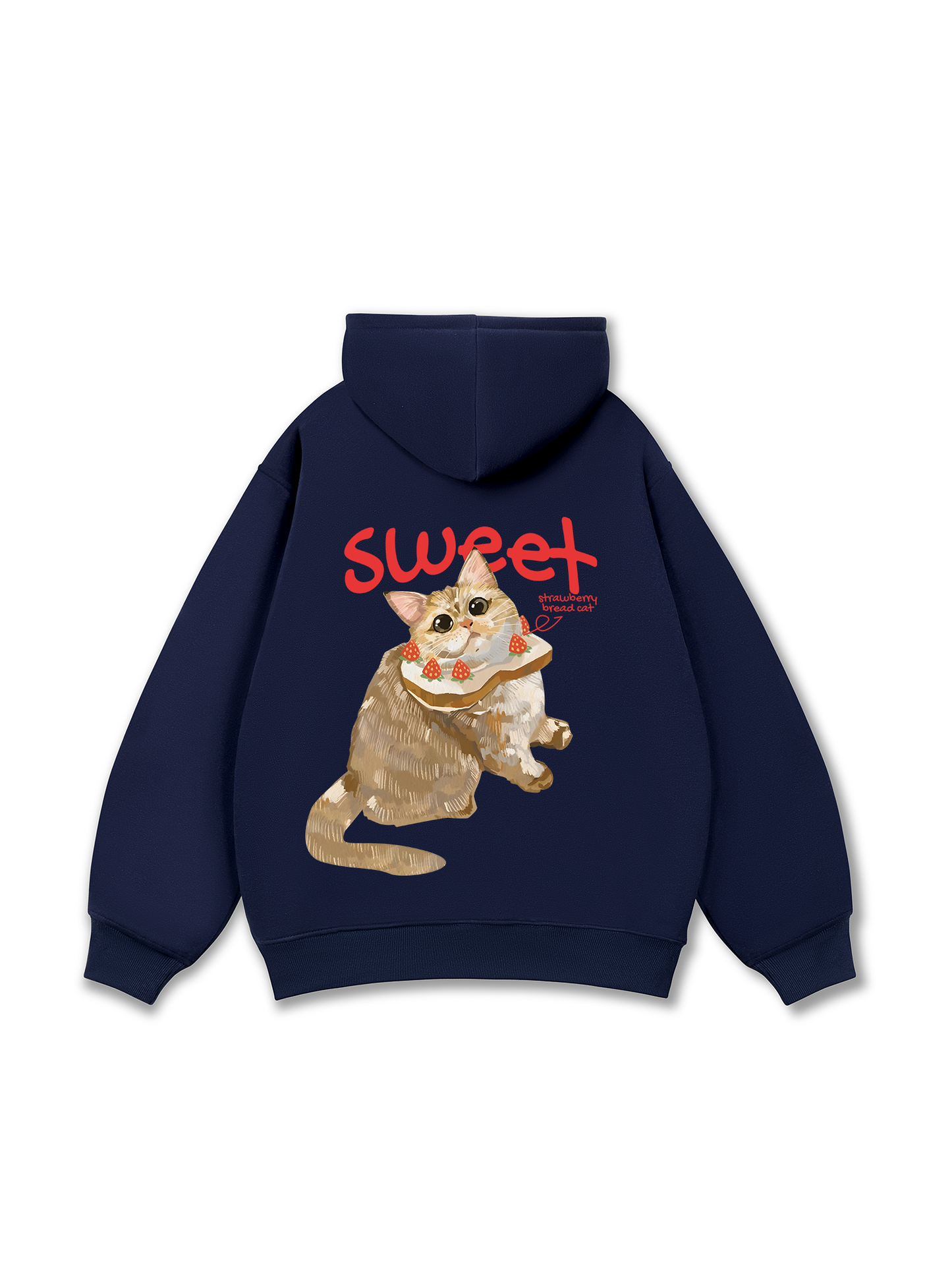Strawberry Bread Cat Hoodie