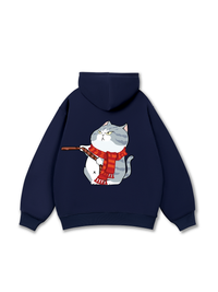 Funny Couple Xmas Cat Hoodie