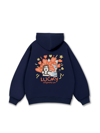 Áo Hoodie Nỉ Bông Lucky Luv Cat Couple