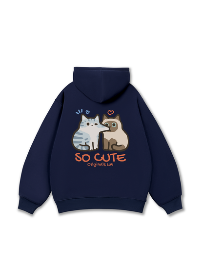 So Cute Cat Couple Hoodie