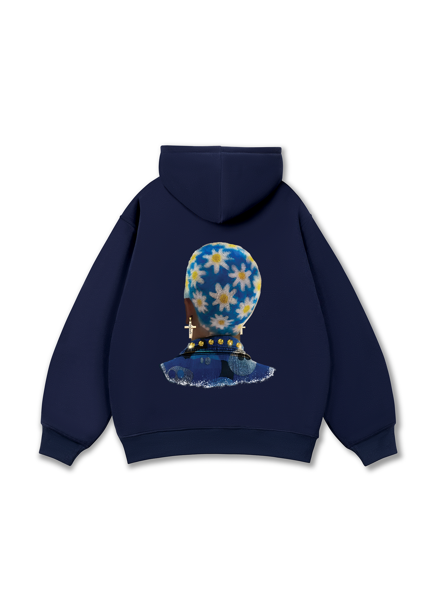Blue Daisy Hairstyle Hoodie
