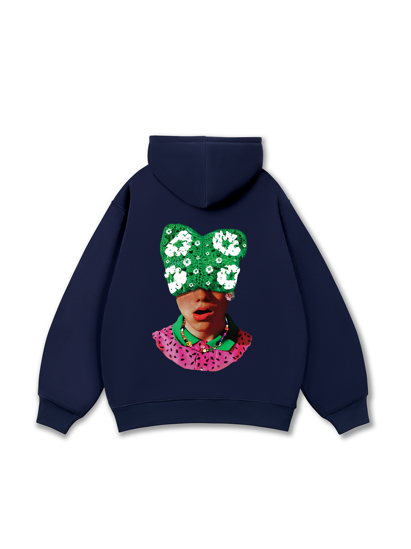 Summer Dopamine Kitty Cap Pink Gradient Hoodie