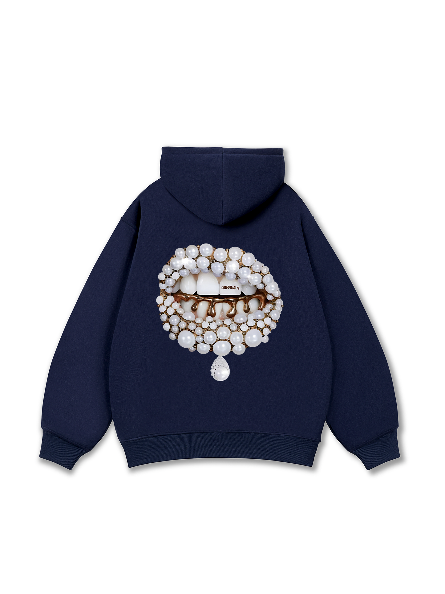 Art Pearl Lip Black Hoodie