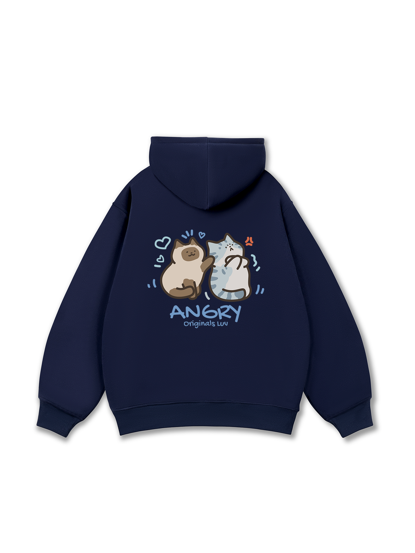 Áo Hoodie Nỉ Bông Angry Luv Cat Couple