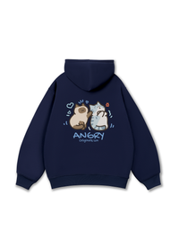 Áo Hoodie Nỉ Bông Angry Luv Cat Couple