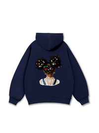 Colorful Diamond Hairpin Afro Girl Hoodie