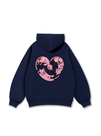 Áo Hoodie Nỉ Bông Meow Meow Heart