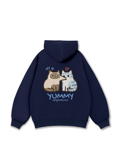 Yummy Luv Cat Couple Hoodie