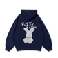 Áo Hoodie Nỉ Bông Doodle Fuzzy Rabbit