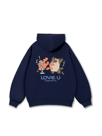 Áo Hoodie Nỉ Bông Love You Cat Couple