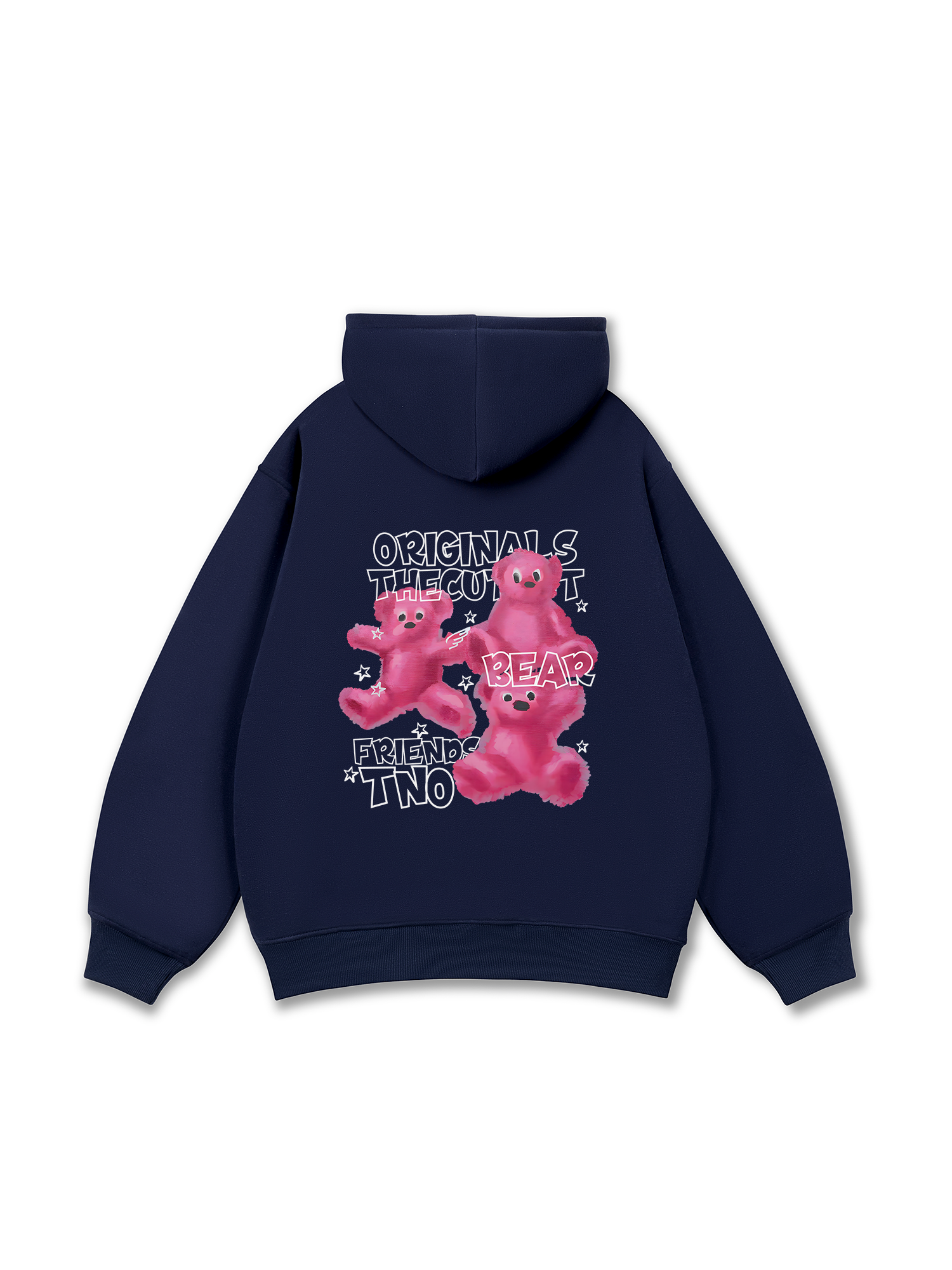 Crayon Three Bear Artwork Hoodie