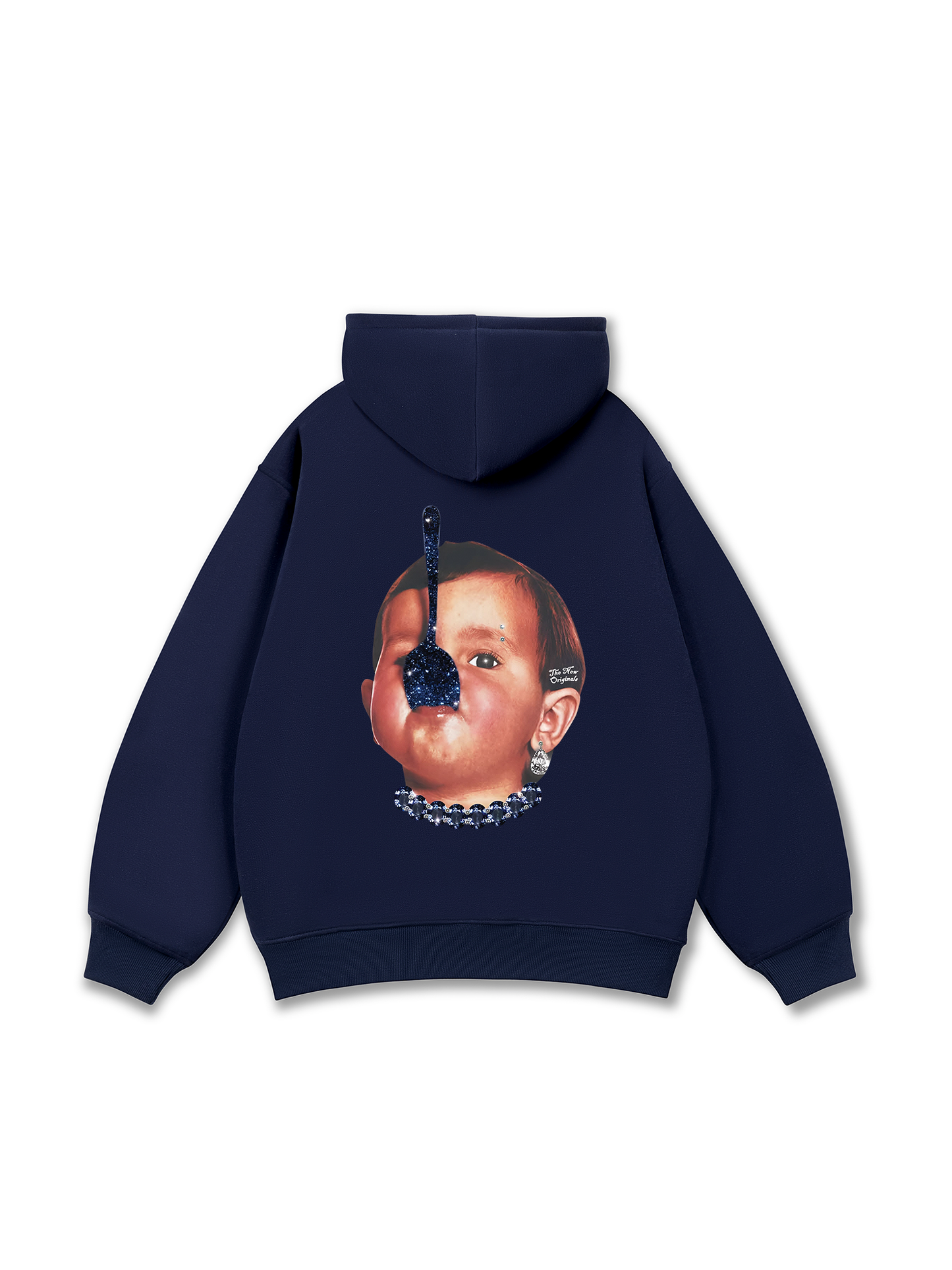 Funny spoon-covered face boy Hoodie