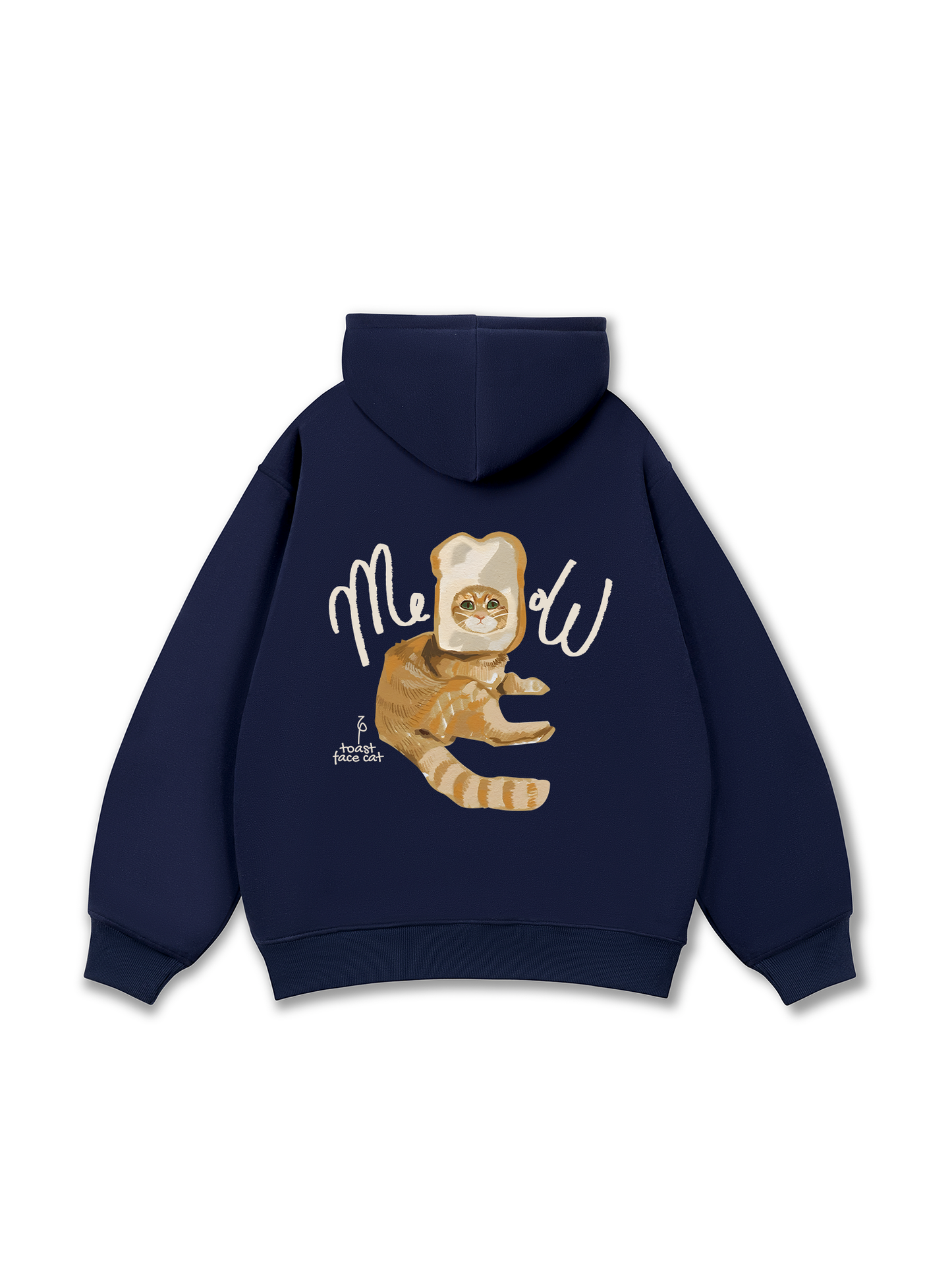 Toast Face Cat Hoodie