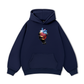 Handheld colorful rhinestone art heart Hoodie