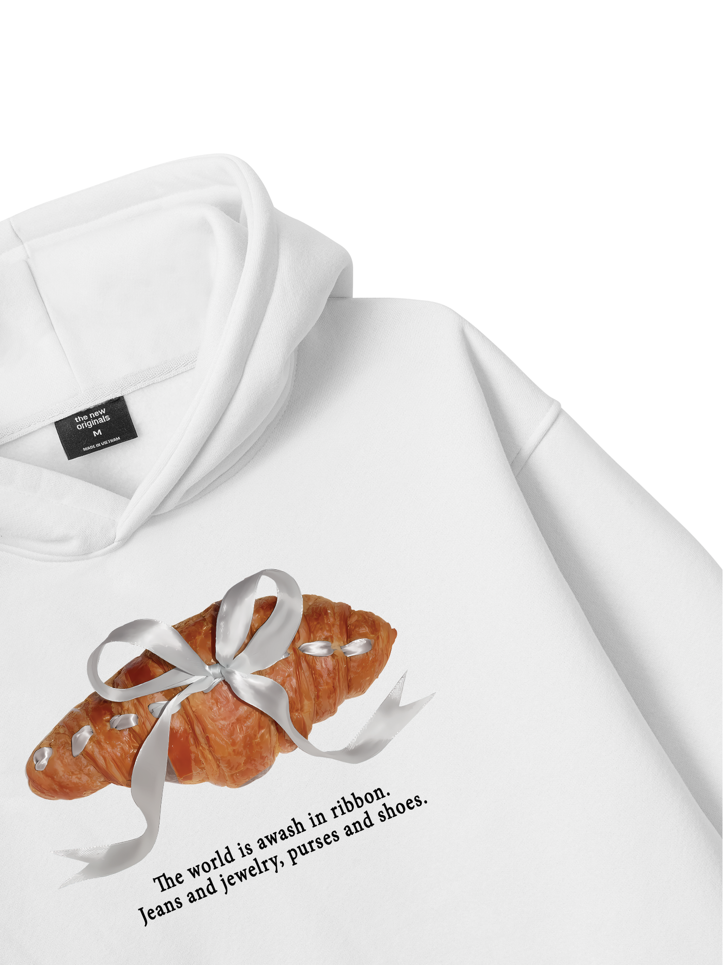 Áo Hoodie Nỉ Bông Sweet Pastry Silver Bow