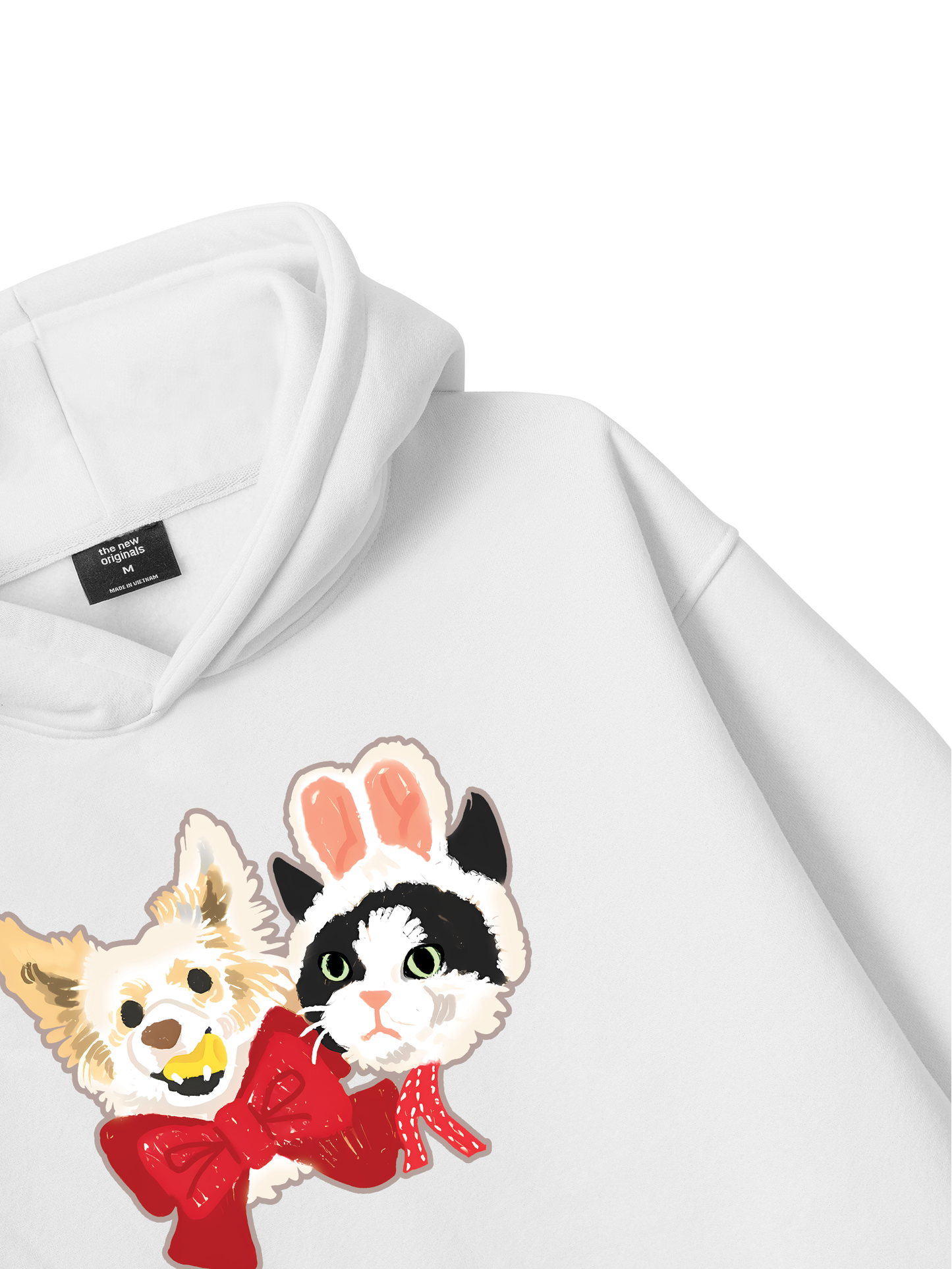 Animal Mood Bestie Puppy And Meow Hoodie