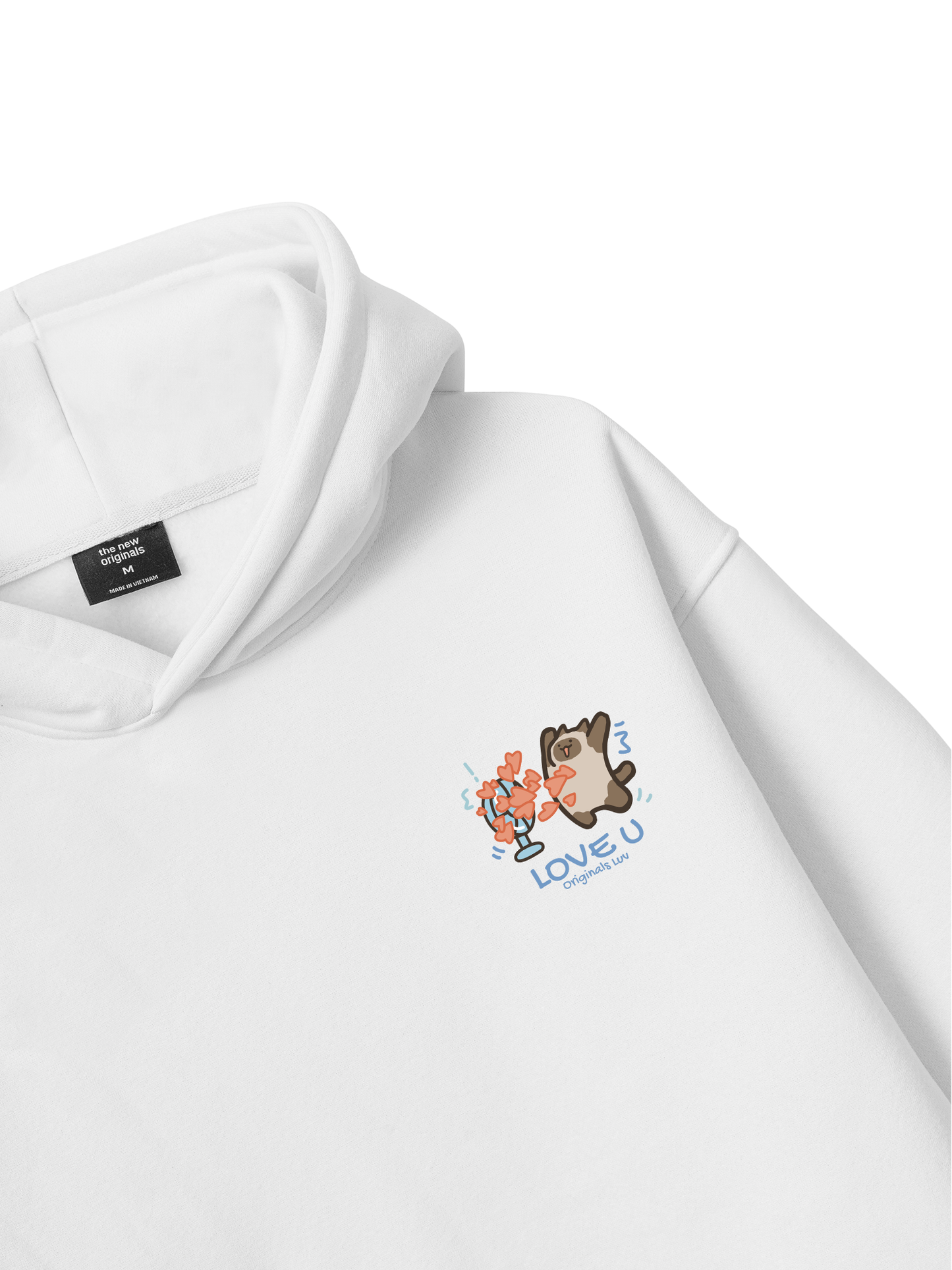 Áo Hoodie Nỉ Bông Love You Cat Couple