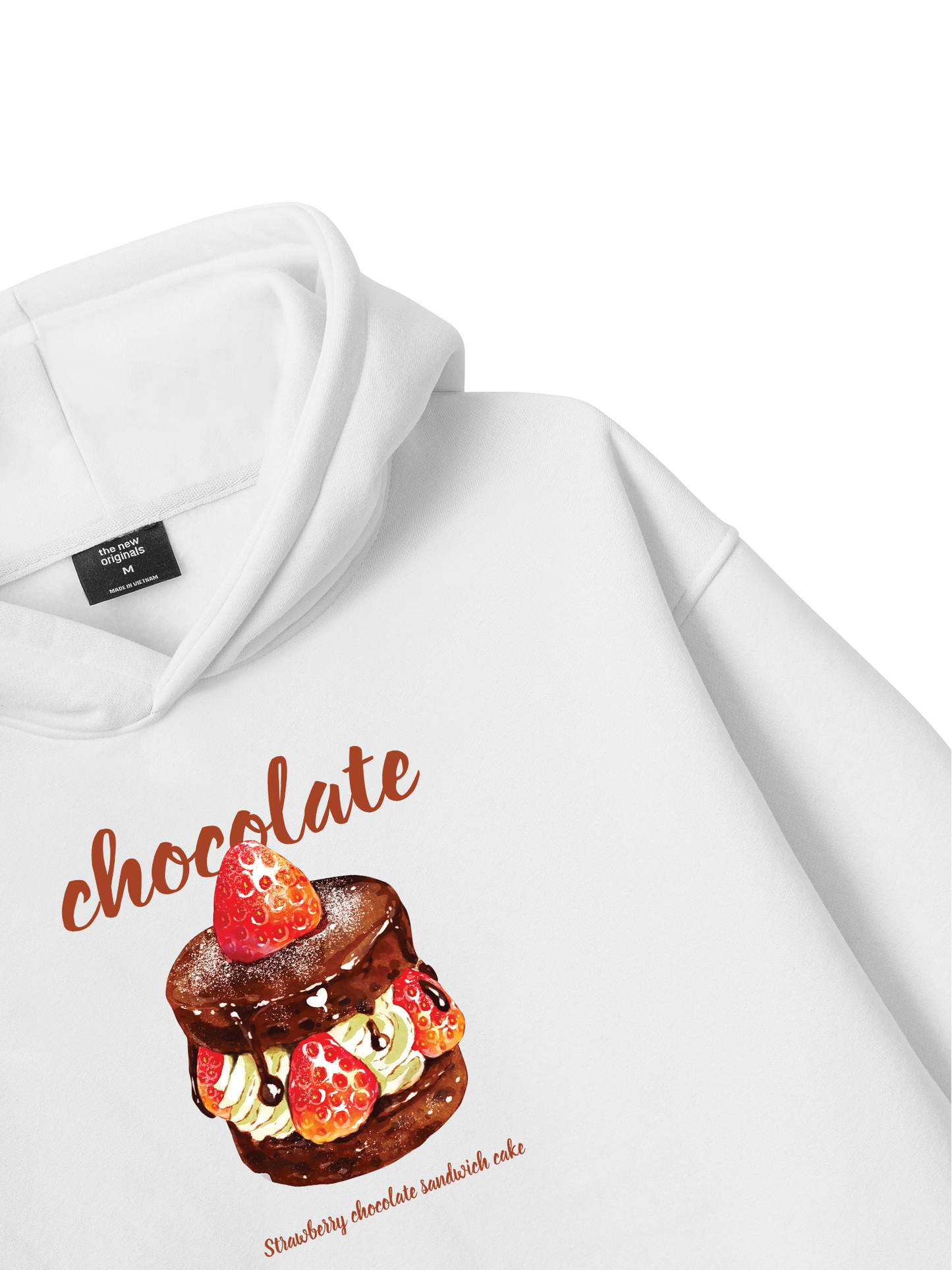 Áo Hoodie Nỉ Bông Strawberry Chocolate