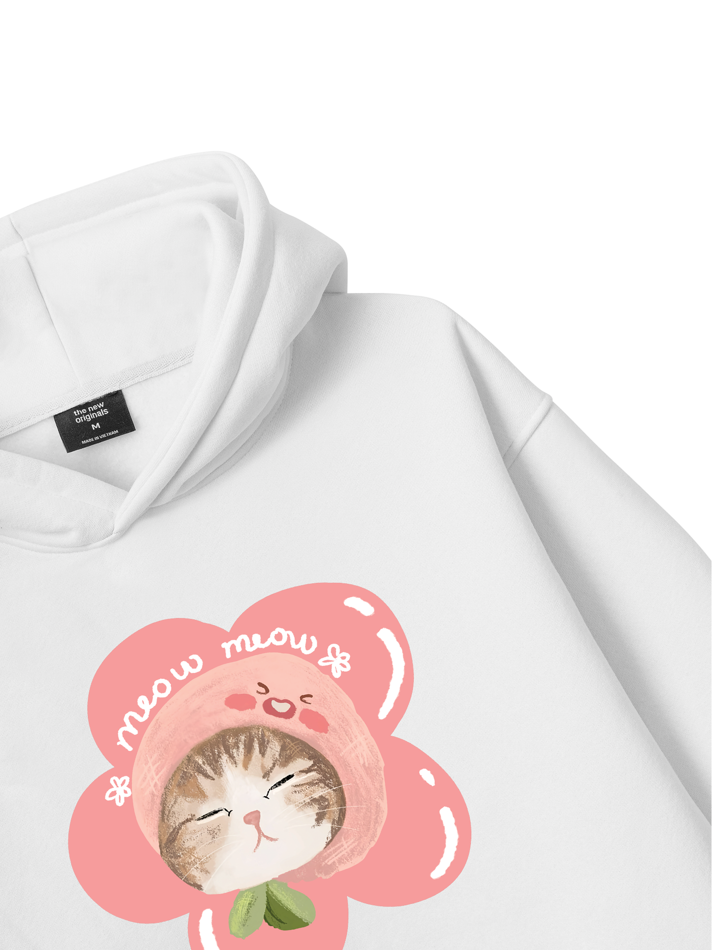 Áo Hoodie Nỉ Bông Flower Cat