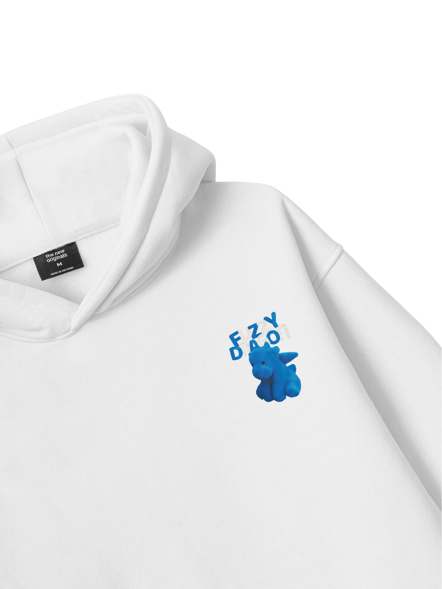 Áo Hoodie Nỉ Bông Fuzzy Font Dragon Blue