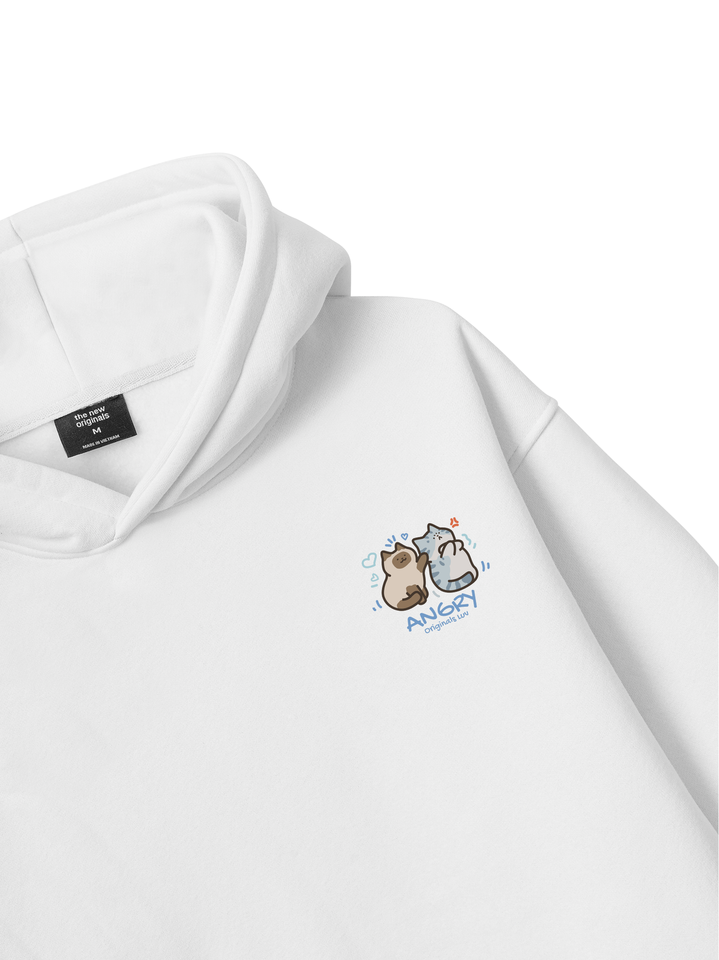Áo Hoodie Nỉ Bông Angry Luv Cat Couple