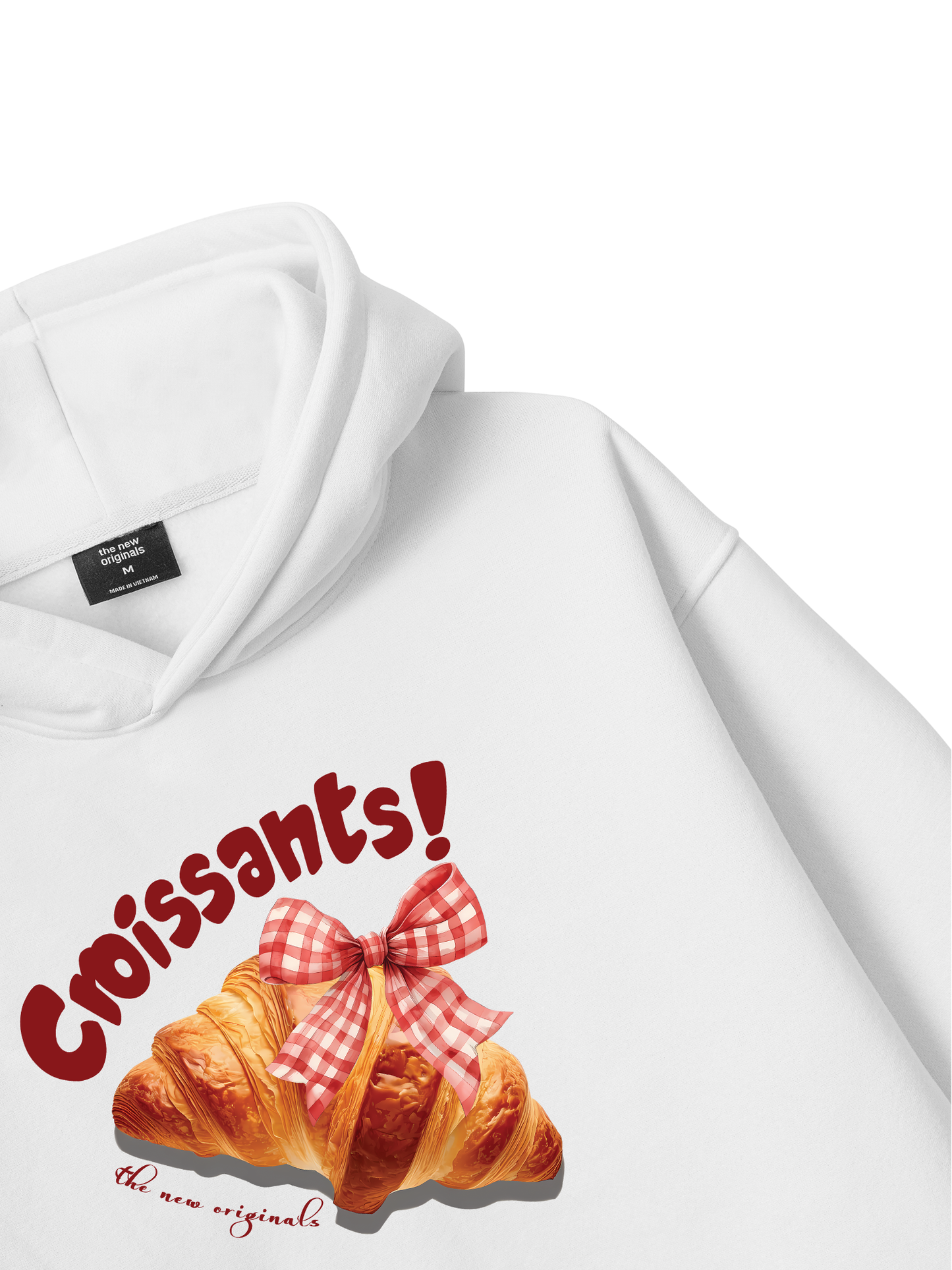 Áo Hoodie Nỉ Bông Sweet Pastry Red Bơ Croissant