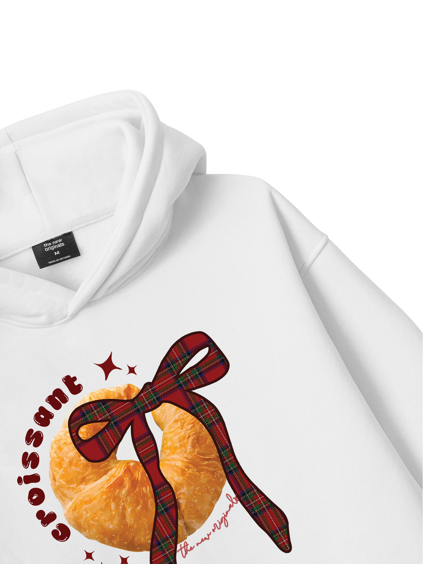 Áo Hoodie Nỉ Bông Sweet Pastry Red Plaid Bow